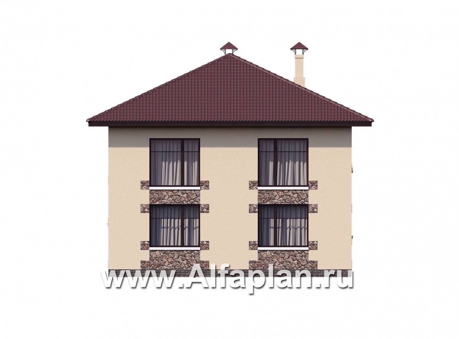 Проекты домов Альфаплан - «Вереск» — компактный и рациональный дом - изображение фасада №2