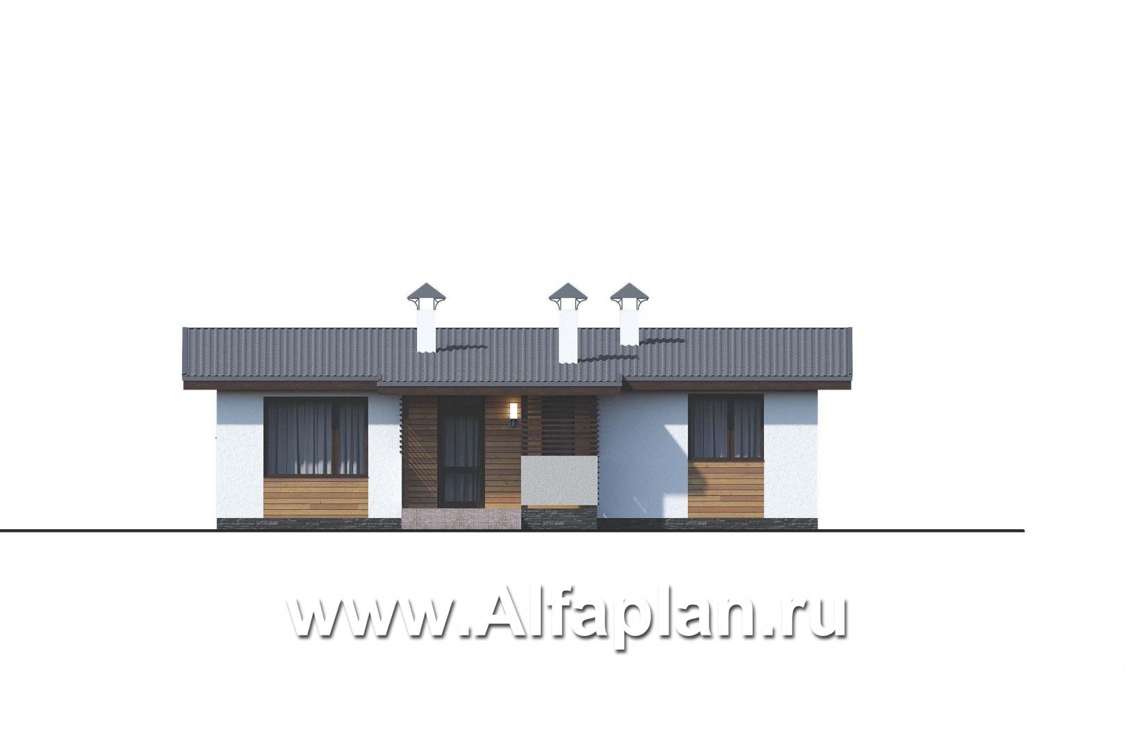 Проекты домов Альфаплан - «Зита» - загородный дом для отдыха - изображение фасада №1