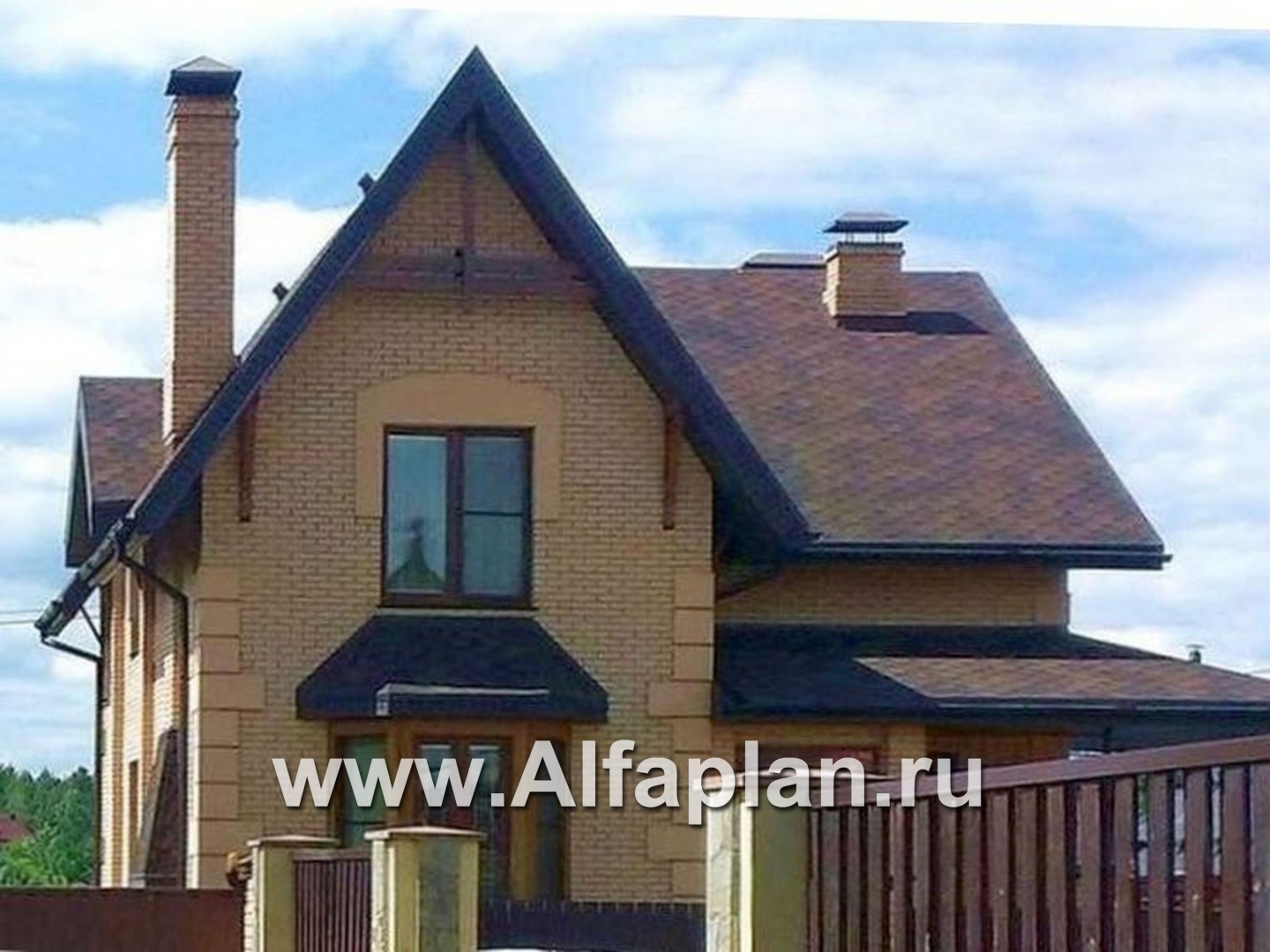 Проекты домов Альфаплан - «Ретростилиса» - проект экономичного дома для небольшого участка - дополнительное изображение №4