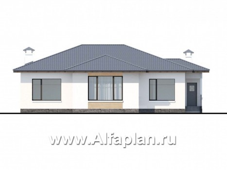 Проекты домов Альфаплан - «Калипсо» - комфортабельный одноэтажный дом - превью фасада №4