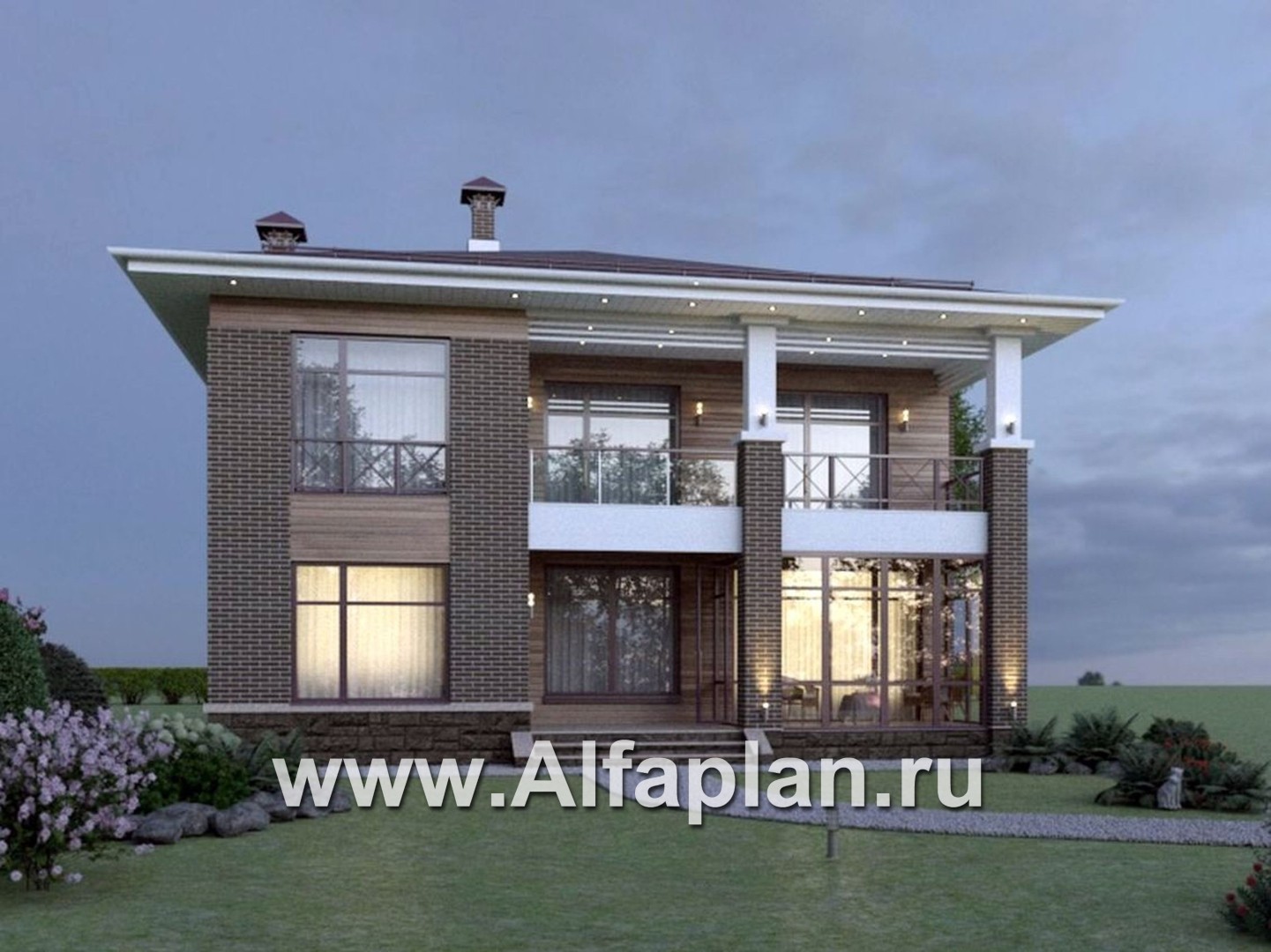 Проекты домов Альфаплан - "Римские каникулы" - проект дома в классическом стиле - дополнительное изображение №4
