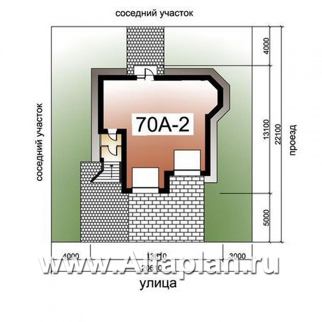 Проекты домов Альфаплан - «Корвет-прогресс» - трехэтажный коттедж с двумя гаражами - дополнительное изображение №1