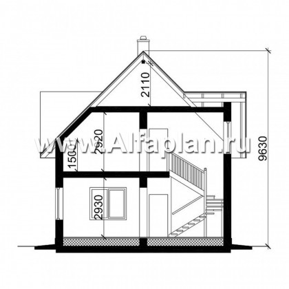 Проекты домов Альфаплан - Небольшой дом для загородной жизни - превью плана проекта №3