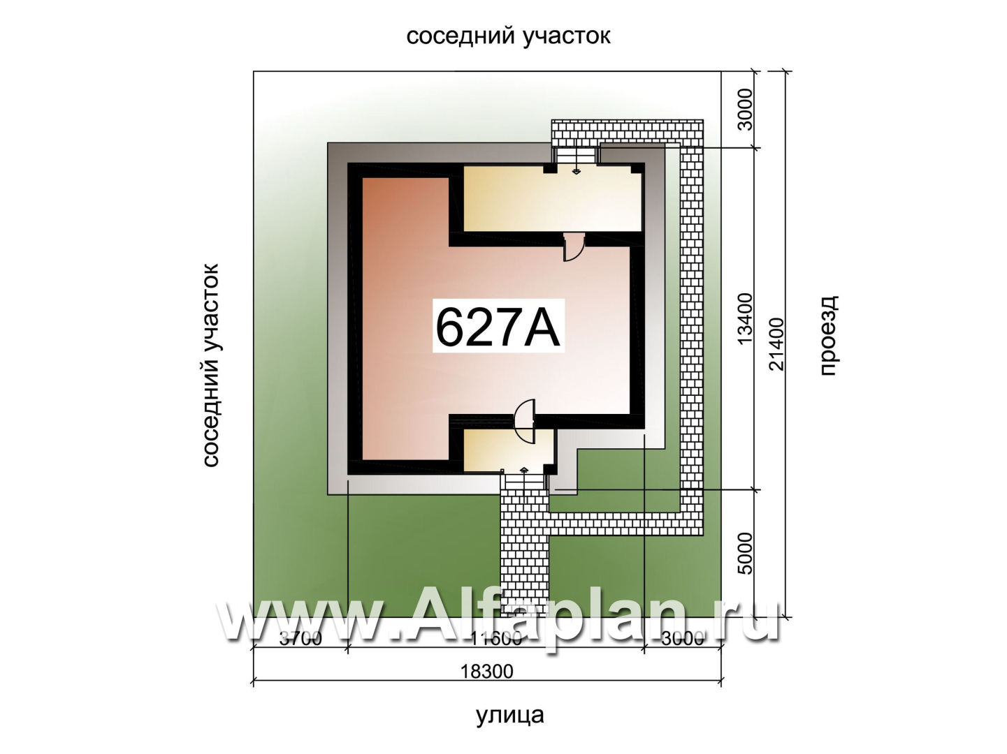 Проекты домов Альфаплан - «Онега» - компактный одноэтажный коттедж с двумя спальнями - дополнительное изображение №2