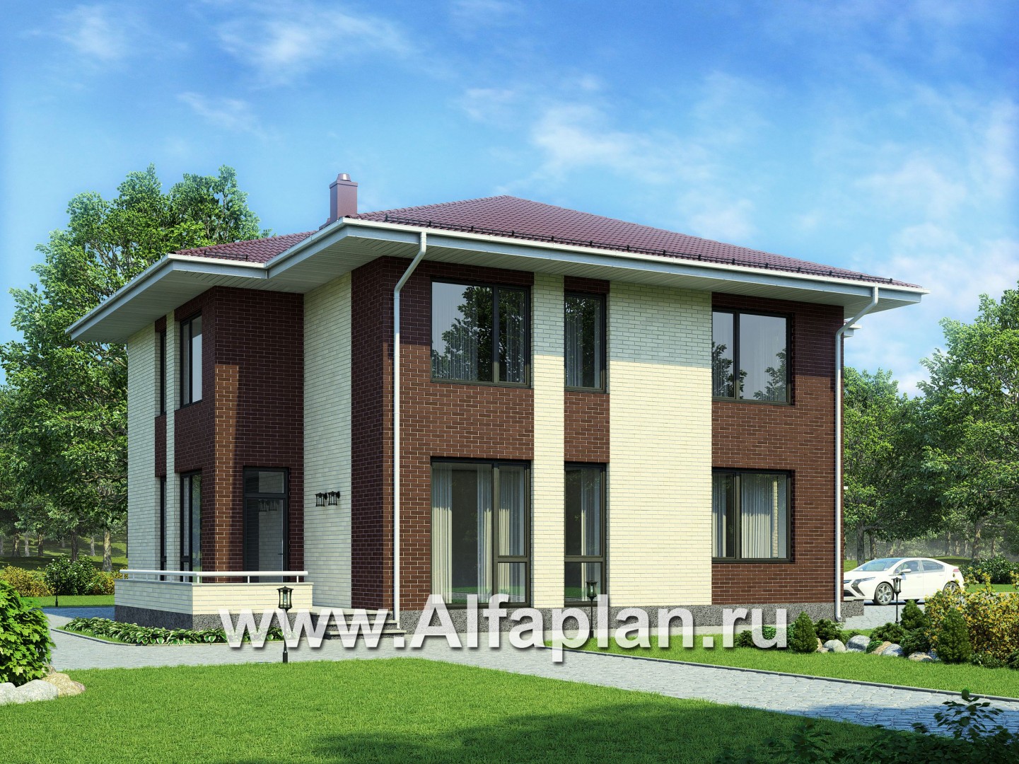 Проекты домов Альфаплан - Комфортабельный дом в современном стиле - дополнительное изображение №1