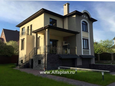 Проекты домов Альфаплан - «Юсупов» - особняк с просторной гостиной - превью дополнительного изображения №3