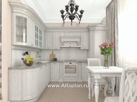 Проекты домов Альфаплан - «Ретростилиса Плюс» - удобный дом с цокольным этажом - превью дополнительного изображения №4