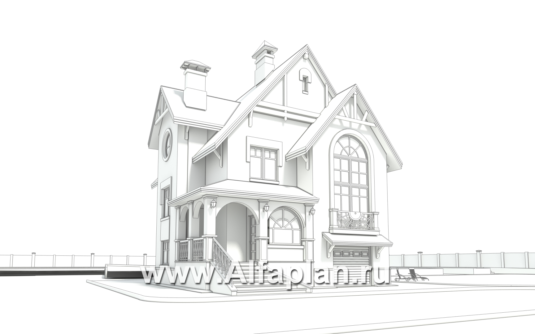 Проекты домов Альфаплан - Дом из газобетона «Индиго» - дополнительное изображение №3